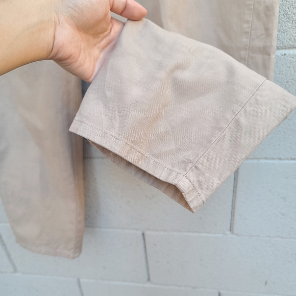 Eileen Fisher | Cotton Hemp Stretch Tapered Pants in Wheat Size 12 - Picture 7 of 10